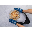 Cuisena Silicone Fabric Double Oven Glove - Blue Stripe