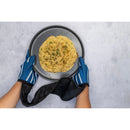 Cuisena Silicone Fabric Double Oven Glove - Blue Stripe