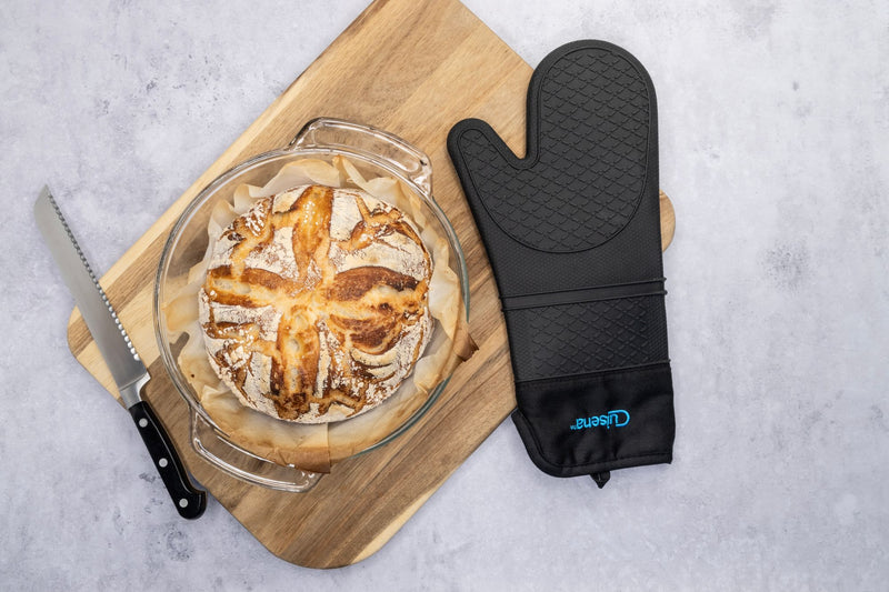 Cuisena Silicone Fabric Oven Glove - Black