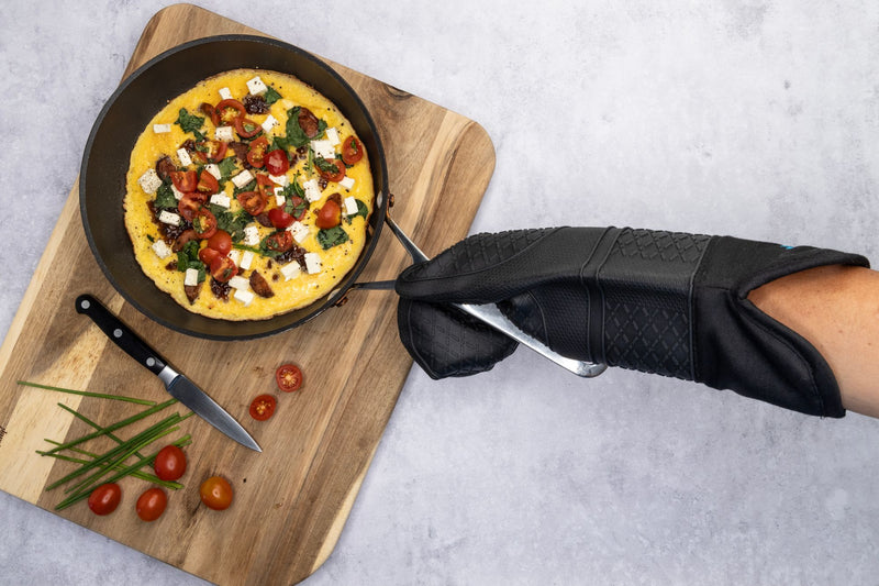 Cuisena Silicone Fabric Oven Glove - Black