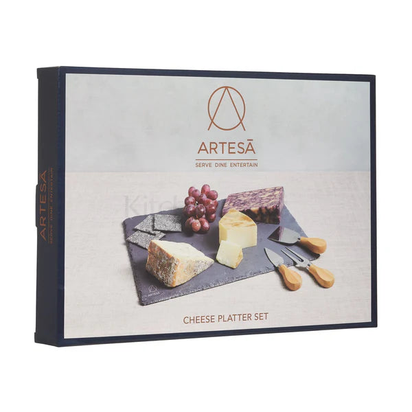 Artesa Slate Cheese Platter Set 35x25cm