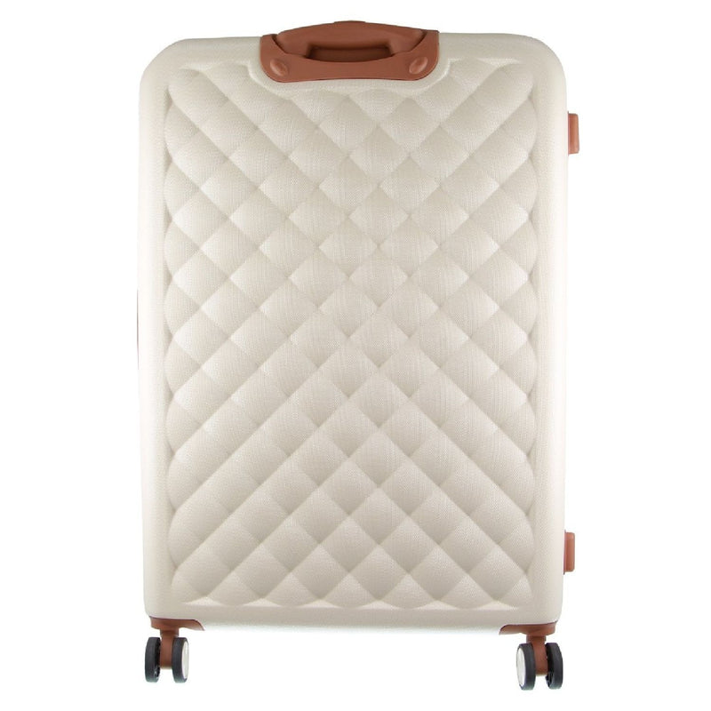 Pierre Cardin Hard Shell 4 Wheel - 3-Piece Luggage Set - White - Expandable