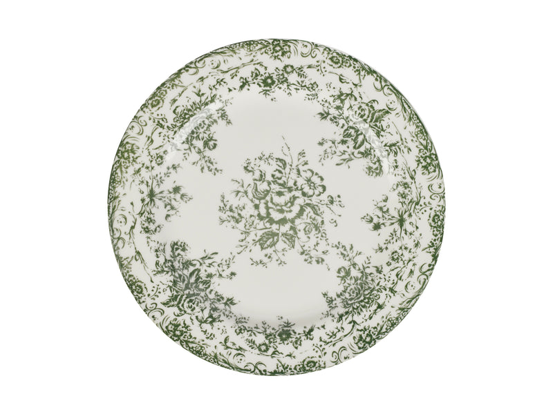 Casa Domani Rosetta Rim Dinner Plate Antique Green - 26.5cm