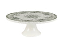 Casa Domani Rosetta Footed Cake Stand Antique Green Gift Boxed - 28cm