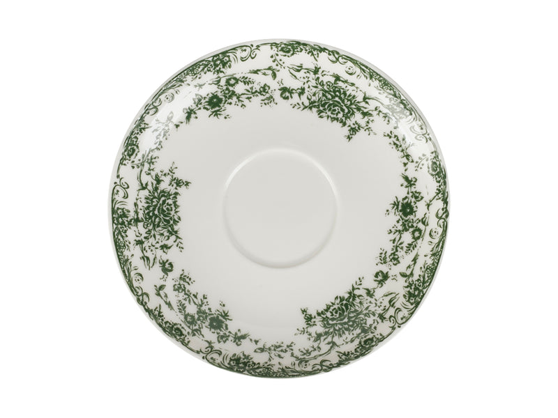 Casa Domani Rosetta Demi Cup & Saucer 90ML Set of 2 Antique Green - Gift Boxed