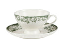 Casa Domani Rosetta Demi Cup & Saucer 90ML Set of 2 Antique Green - Gift Boxed