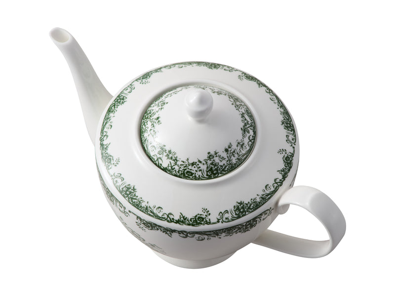 Casa Domani Rosetta Teapot Antique Green Gift Boxed - 1L