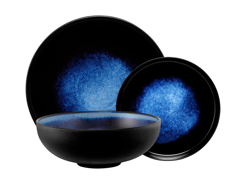 Maxwell & Williams Caviar Midnight Coupe Dinner Set - 12pc