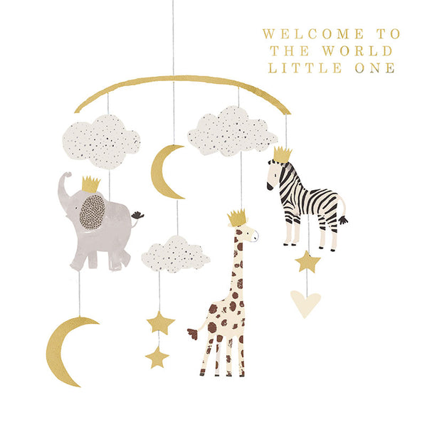 Welcome To The World Little One - Mobile - Card 15.5x15.5cm