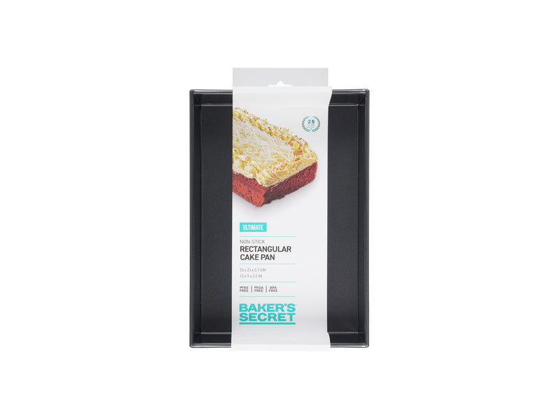 Bakers Secret Ultimate Non-Stick Rectangular Cake Pan - 33x23cm
