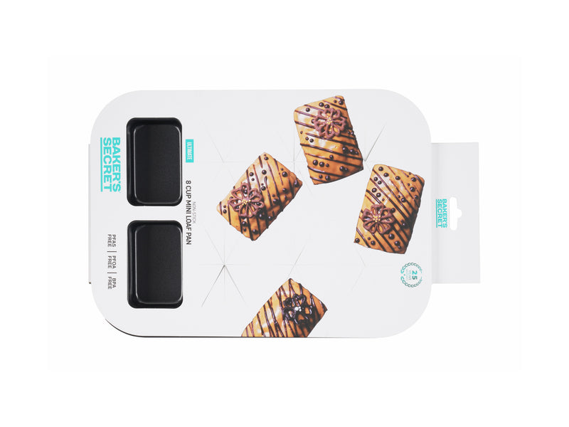Bakers Secret Ultimate Non-Stick Mini Loaf Pan -  8 Cup