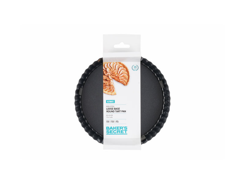 Bakers Secret Ultimate Non-Stick Loose Base Round Tart/Quiche Pan - 20cm
