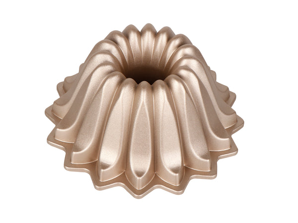 Bakers Secret Fluted Spring Water Non-Stick Cast Aluminium Fluted Pan - Champagne - Gift Boxed - 21.5x10.7cm