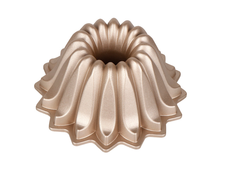 Bakers Secret Fluted Spring Water Non-Stick Cast Aluminium Fluted Pan - Champagne - Gift Boxed - 21.5x10.7cm