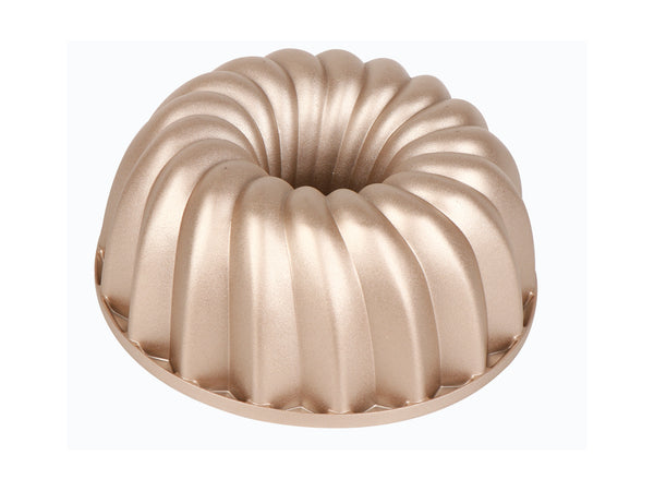 Bakers Secret Fluted Classic Non-Stick Cast Aluminium Fluted Pan - Champagne - Gift Boxed - 23x9.8cm