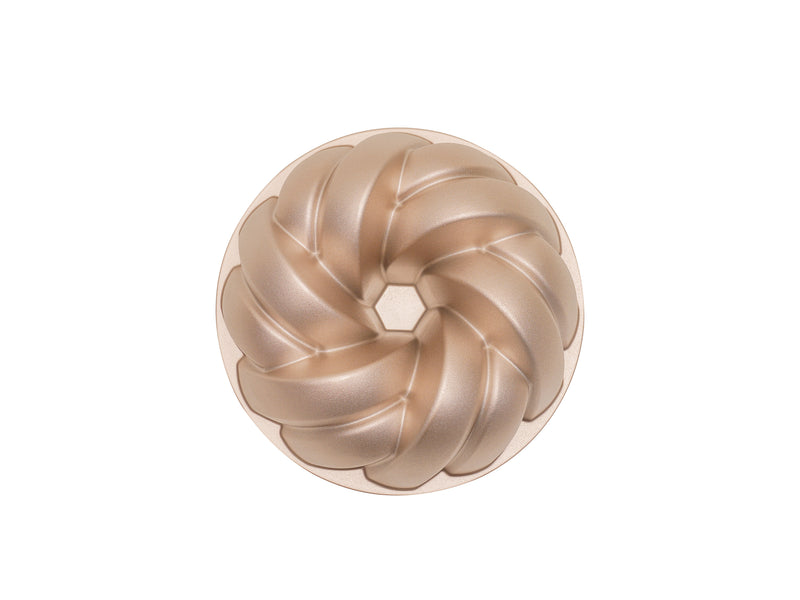Bakers Secret Fluted Cordon Non-Stick Cast Aluminium Fluted Pan - Champagne - Gift Boxed - 22.5x9.5cm