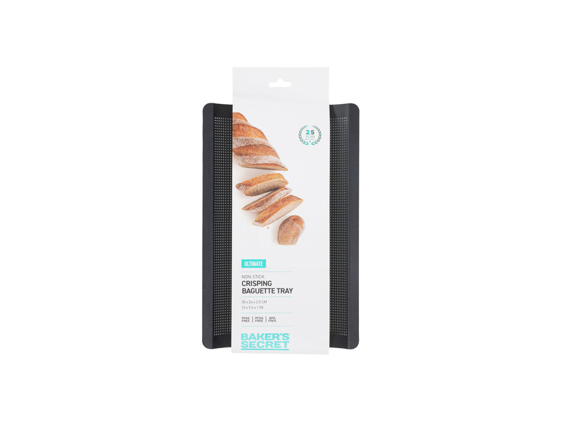 Bakers Secret Ultimate Non-Stick Crisping Baguette Tray - 38x24cm