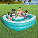 Bestway Kids Inflatable Family Pool with Center Console Cup Holder 218x218x48cm