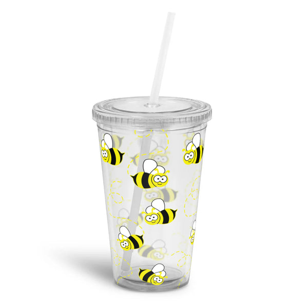 Bee Drink Cup With Straw - 500ml