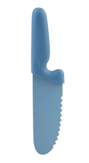 Appetito Kid's Safety Knife w/ Non-Stick Serrated Blade - Blue