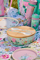 Maxwell & Williams Botanica Melamine Bowl With Lid  & Salad Servers - 25x9cm