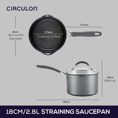 Circulon ScratchDefense A1 Nonstick Induction Covered Saucepan - 18cm/2.8L