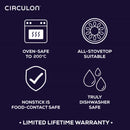 Circulon ScratchDefense A1 Nonstick Induction 3 Piece Cookware Set