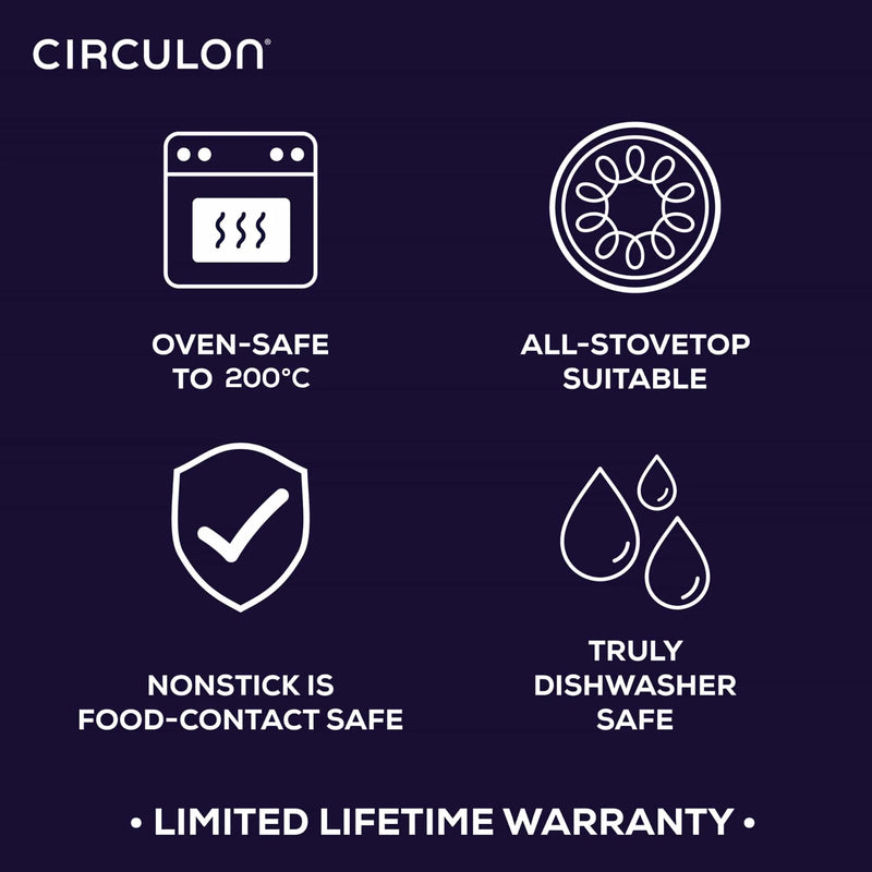 Circulon ScratchDefense A1 Nonstick Induction 3 Piece Cookware Set