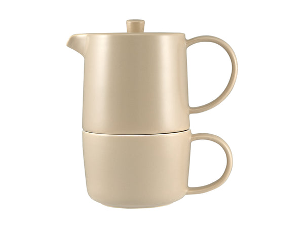 Maxwell & Williams Cafe Life Tea for One With Infuser 450ml - Sand