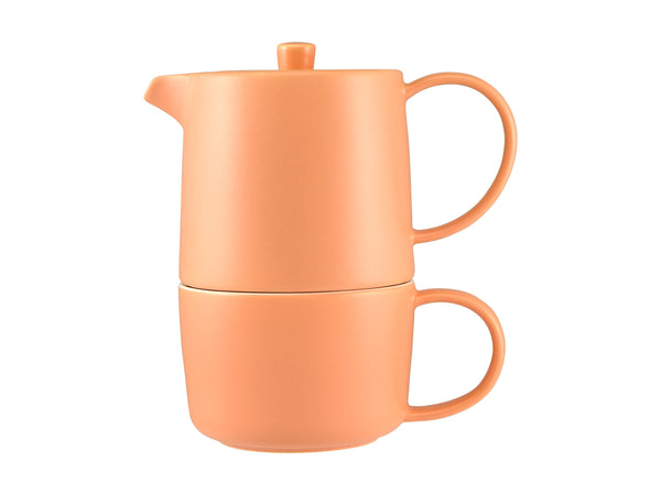 Maxwell & Williams Cafe Life Tea for One With Infuser 450ml - Apricot