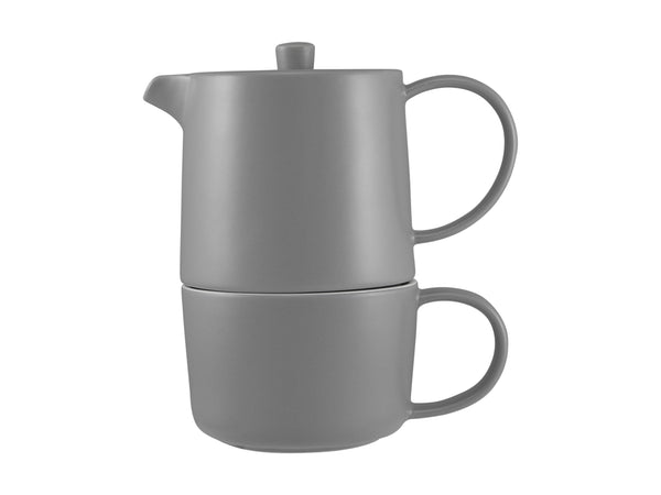 Maxwell & Williams Cafe Life Tea for One With Infuser 450ml - Grey