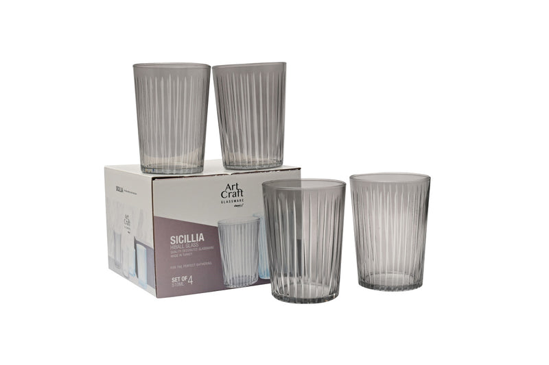 Classica Sicilla Hi ball Smoke Set of 4 - 510ml