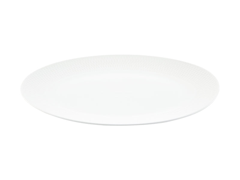 Maxwell & Williams White Basics Diamonds Oval Platter 36x25cm - Gift Boxed