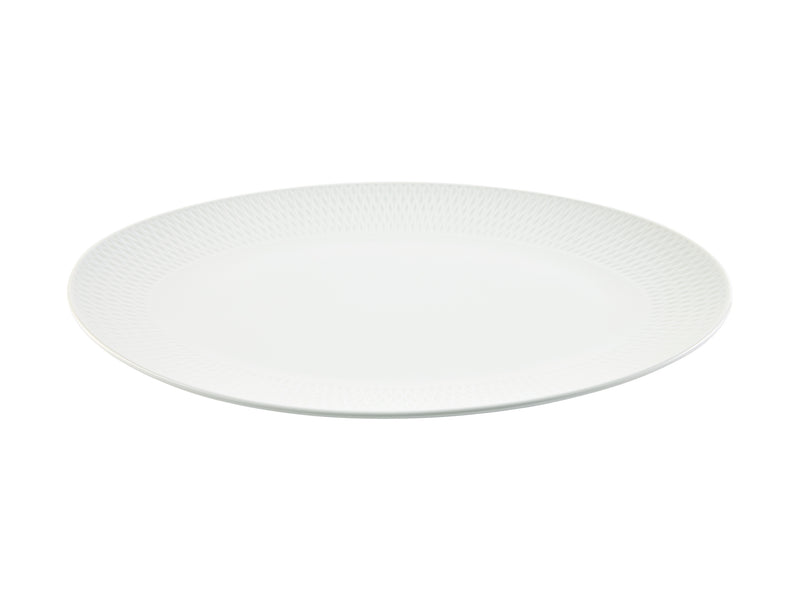 Maxwell & Williams White Basics Diamonds Oval Platter 44x32cm - Gift Boxed