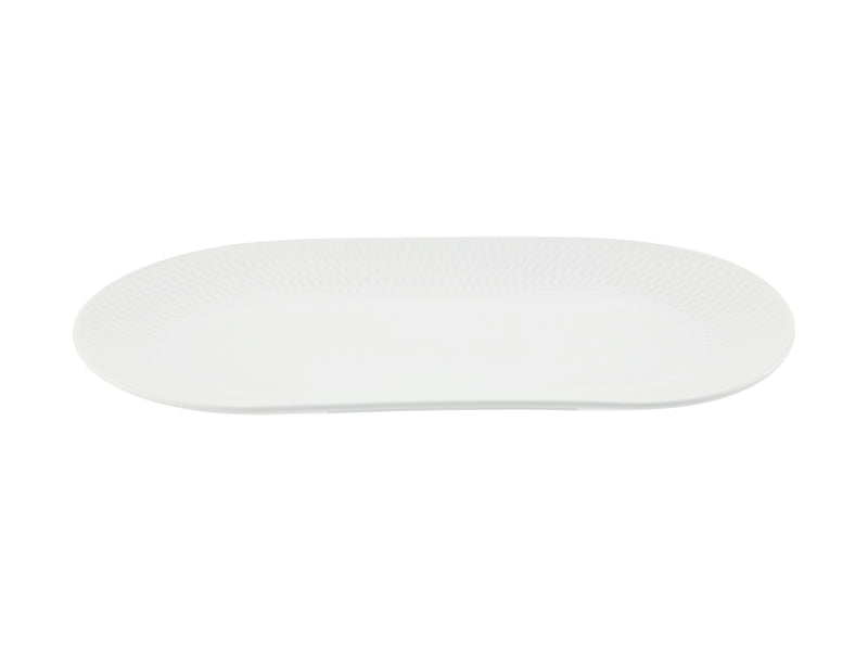 Maxwell & Williams White Basics Diamonds Oblong Platter 30x17cm - Gift Boxed