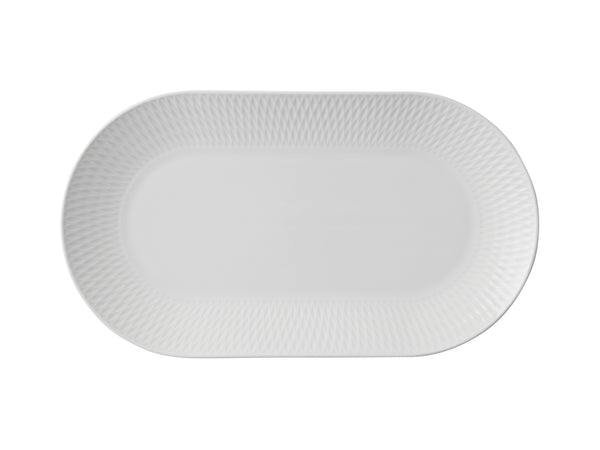 Maxwell & Williams White Basics Diamonds Oblong Platter 30x17cm - Gift Boxed