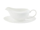 Maxwell & Williams White Basics Diamonds Gravy Boat & Saucer 480ml - Gift Boxed