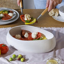 Ecology Bisque Oval Bowl 30cm - White