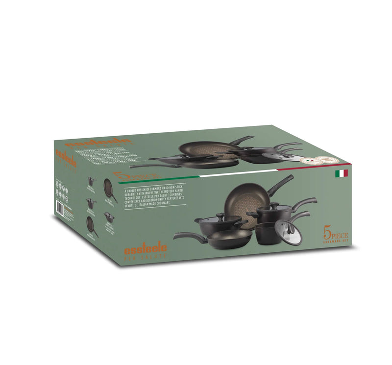 Essteele Per Salute Nonstick Induction 5pc Cookware Set (Made In Italy)