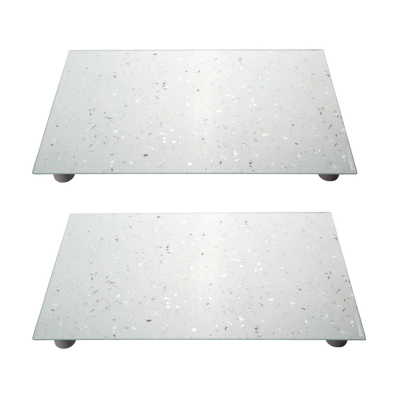 Typhoon Glass Quartz Effect Hob Protectors - Set of 2 - 30x52cm