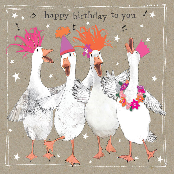 Happy Birthday To You - Geese - Card 15.5x15.5cm