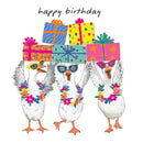 Happy Birthday To You - Geese With Gifts - Card 15.5x15.5cm
