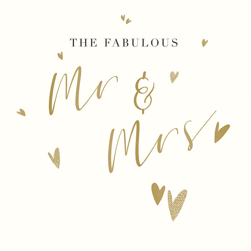The Fabulous Mr & Mrs - Wedding Card 15.5x15.5cm