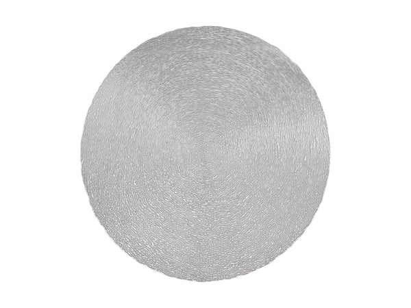 Maxwell & Williams Table Accents Lace Metallic Round Placemat 38cm - Silver