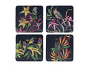 Maxwell & Williams Eloise Short Lyric Cork Back Coasters 10.5cm - Assorted - Set of 4