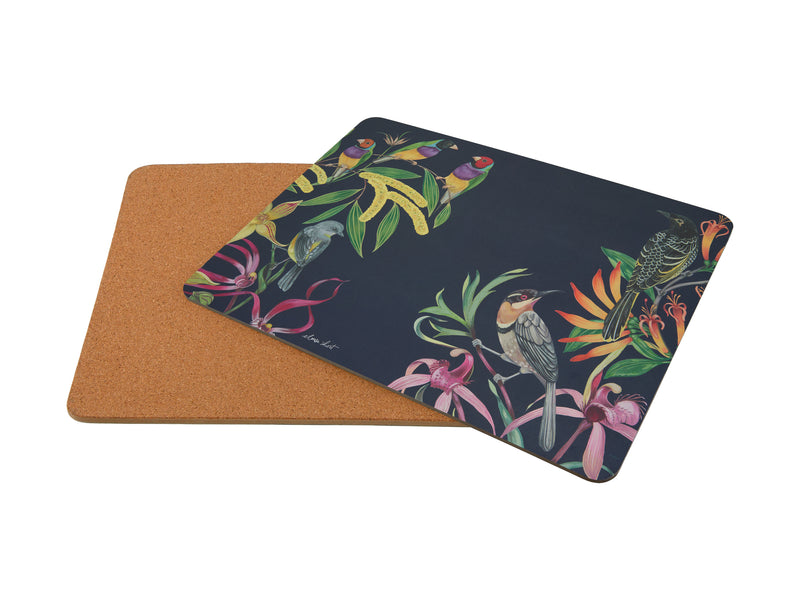 Maxwell & Williams Eloise Short Lyric Cork Back Placemats 34x26.5cm - Set of 4