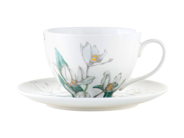 Maxwell & Williams Royal Botanic Gardens Australian Orchids Cup & Saucer White - 240ml