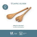Jamie Oliver Big Love Mango Wood Salad Serving Spoon/Fork Brown - Set