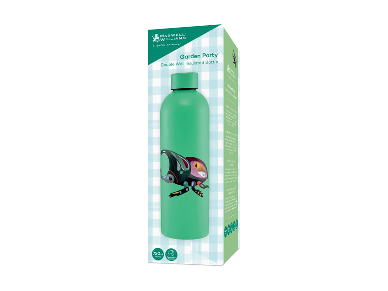 Maxwell & Williams Pete Cromer Garden Party Double Wall Insulated Bottle 750ml - Rhino Beetle