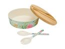 Maxwell & Williams Botanica Melamine Bowl With Lid  & Salad Servers - 25x9cm
